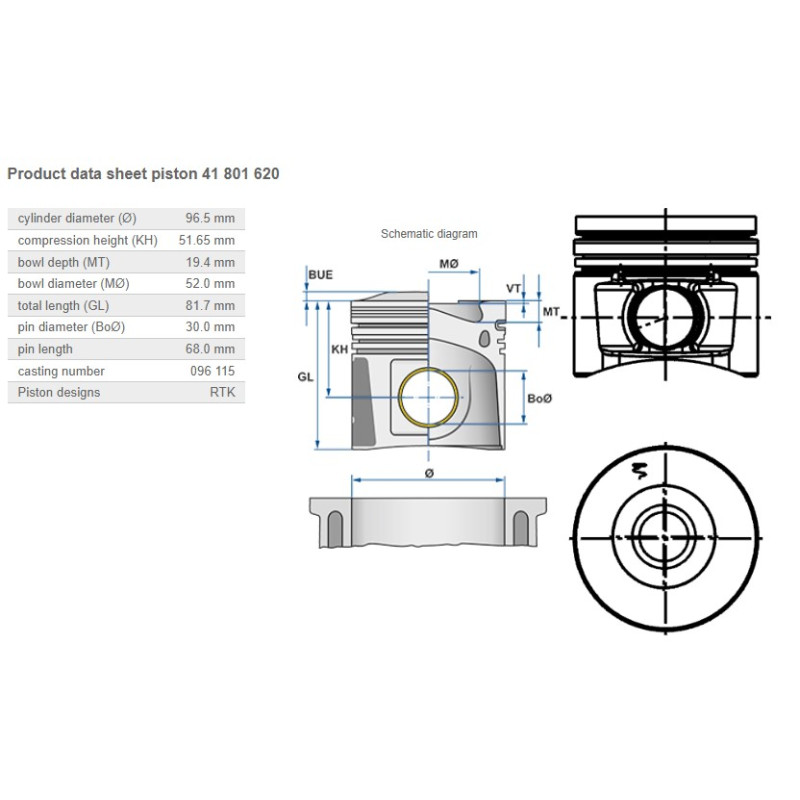 41 801 620 Piston